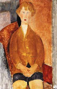 Amedeo Modigliani Boy in Short Pants oil painting picture
